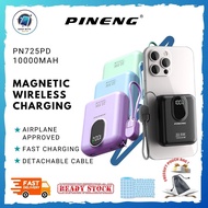 [NEW ] PINENG PN-725PD (10000mAH) Thin, Light & Slim Magnetic Wireless|  22.5W Fast Charging