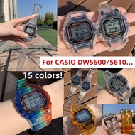 Colorful Resin Case+Strap for Casio GW-M5610/5000 DW5600/5610 G5600E DW5000 GW5000 DW5035 TPU Strap 