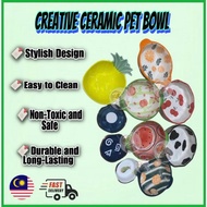 Creative ceramic pet bowl colourful pet drinking bowl food bowl