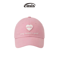 【สินค้านำเข้าของแท้จากต่างประเทศ】หมวกแก๊ปแฟชั่นแบรนด์ EMIS จากเกาหลี หมวกเบสบอลรูปหัวใจสำหรับผู้ชายแ