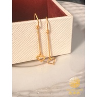 Love Earrings Gold 916 Anting-Anting Cangkuk Gantung Hati Emas 916 千秋爱心耳饰 YHH