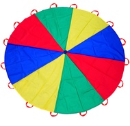 AMYESE 10ft/ 16.4ft Rainbow Parachute for Outdoor Party Games, Kids Play Parachute Group Cooperative