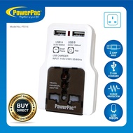 PowerPac UniversalTravel Adapter With 2xUSB Charger (PTU15)