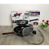 Multipurpose 32CM GSF Glass Lid Enamel Frying Pan / Pan