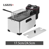 [LszzxMY] Electric Deep Fryer Commercial Deep Fryer 3L Adjustable Temperature Multifunctional Single