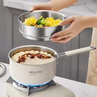 小熊 - 陶瓷奶鍋（16cm） 寶寶輔食鍋多功能蒸煮一體鍋小湯鍋電磁鍋