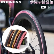 INNOVA-PRO FACEMILE Road Bike Tire 700x25C 700x28C 120TPI Folding Kevlar IA-2322 85-135 PSI Multi Co