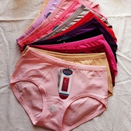 #6266 High Quality Plus Size Women Panties Underwear M - XXL 6266紫红天纯棉中腰女内裤纯色大小码三角裤