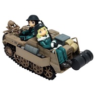 Platz Girls' Last Tour Kettenkrad w/ Chito & Yuuri Figure 2 Body Set 1/35 Scale Plastic Model GLT-01