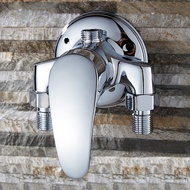 铜三角淋浴水龙头 明装管花洒水龙头 冷热混水水龙头 洁具批发