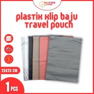 NB_09 Travel Pouch Plastik Klip Baju Celana 25x35 Ziplock Kantong