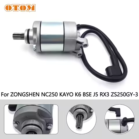 OTOM Motorcycle NC250 Starter Motor Start Motor 8 Teeth For ZONGSHEN ZS177MM KAYO K6 BSE J5 RX3 Xmot