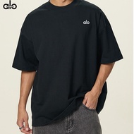 Alo 2025 New Trendy Brand Loose-Fit Casual T-Shirt, Unisex Short Sleeve, Versatile Everyday Top