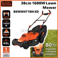 BLACK & DECKER BEMW471BH 38CM ELECTRIC LAWN MOWER WITH BIKE HANDLE 1600W LAWNMOWER