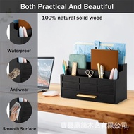 Letter Storage Box with Drawer Desk Storage Box Solid Wood Paper Note Box Organizer Desktop Wooden P