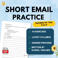 [PDF] English Short Email Writing Practice | Year 3 Year 4 | 10 Exercises | Latest KSSR Syllabus | P