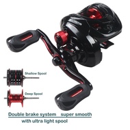 【Spot Goods】 Casting Fishing Reel with spare spool for UL Fishing 9+1 BB 7.2:1 208g MaxDrag 5kg Bait