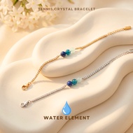 5 Elements Tennis Crystal Bracelet: Water Element