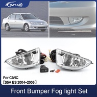 ✴MTAP Front Bumper Foglight Fog Lamp Upgrade Kit For HONDA CIVIC ES 2004~2005 Version Additional Foglight Set❥