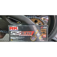 [Bell Motorcycle Boutique] RK BLACK Gold Oil Seal Chain BL525 XXW 120L 525 120 Mesh X-XW Top Style