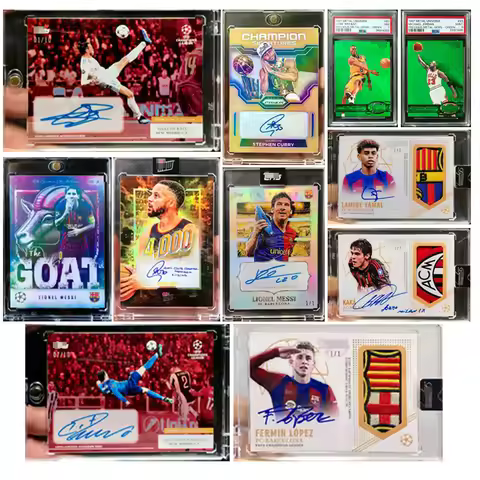 Panini 2025 Match Attax Messi Cristiano Ronaldo Stephen Curry Michael Jordan Collectible Cards Fan C
