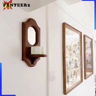 [Fenteer2] Wall Mount Mirror Wall Hanging Vintage Design Wall Candle Stand Wall Art for Corridor Ais