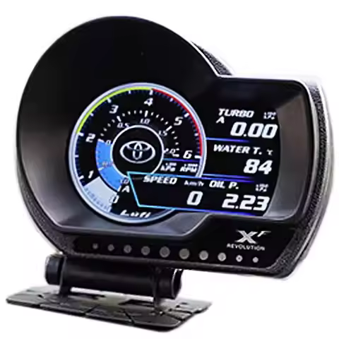Lufi XF OBD2 digital turbo boost oil pressure water temperature gauge for car RPM Air fuel ratio Fue
