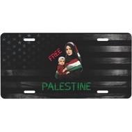 Free Palestine Mother Children Gaza Strip Palestinian Personalized Front Aluminum License Plate Suit