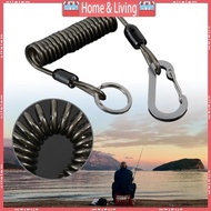 ci Coiled Tether Carabiner Multipurpose Tools Anti-Lost Stretch Cord for Fishing