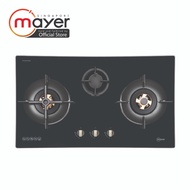 Mayer 86cm 3 Burner Glass Gas Hob MMGH8831HI - LPG / PUB