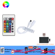 12v 4pin Rgb Lighting Controller Rgb LED Lights Controller Mini Receiver Smart Controller 24key Remo