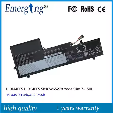 L19C4PF5 L19M4PF5 Battery For Lenovo Yoga Slim 7-15ITL05 5B10W65278 SB10W65279 5B10W65281 15.44V 71W