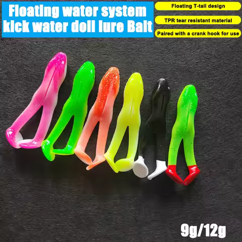 4pcs Floating Kick Frog Road Runner Bait Floating Thunder Frog Bionic Soft Bait False Bait Fishing L