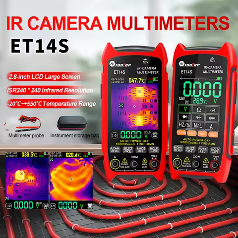 ET14S IR Camera Multimeter ISR 240x240 Thermal Imager 19999 Counts 18650 Battery Ammeter Voltmeter H