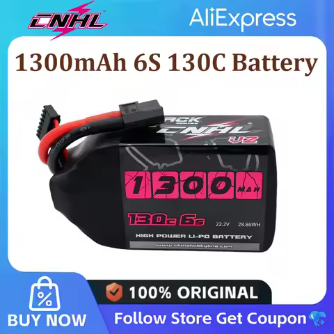 CNHL 1300mah 6S 22.2V 130C Lipo Battery with XT60 Plug For Quadcopter Drone Airplane RC FPV Helicopt