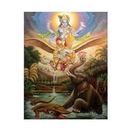 Religious Wall Poster Indian Hindu God Figure Gold Canvas Painting For Living Room Mordern Home Deco