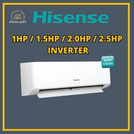(SABAH ONLY) HISENSE INVERTER AIRCOND 1.0HP / 1.5HP / 2.0HP / 2.5HP