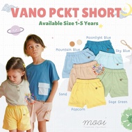 Mooi Vano Short 1-5 Years Old Kids Pocket Shorts Unisex Vano Short Pocket Pants CBKS