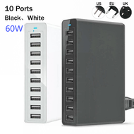 10 USB ports Multi USB Charger 60W Quick charge Charger Station Dock with cable for Mobile Phones