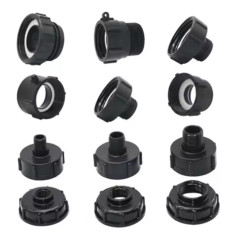IBC Tank Adapter S60 x 1/2" 3/4' 1" 1.5 2" 63/75/80/100mm Thread Connector Ton Barrel Connect 1000 L