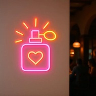 Perfume Bottle Glowing Neon Sign. Cosmetics Store Light. Perfume Store Led Sign. Perfume Gift Idea.