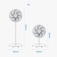 On line🧶ZQM Beauty（Midea） Electric Fan Home Stand Fan Stand Dual-Purpose Light Tone Electric Fan Desk Fan Vertical Rotar