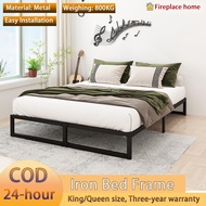 14 Inch Twin Bed Frame, Metal Platform queen Bed Frame with Storage No Box Spring Needed, Heavy Duty Noise Free Black