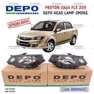 100% ORIGINAL BRAND DEPO PROTON SAGA FLX FL 2011-2015 HEAD LAMP SMOKE HITAM BLACK SV BLM LAMPE BESAR