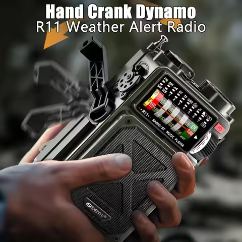 Hand-operated Emergency Solar Bluetooth Outdoor Camping Alarm Radio Multi-band Earthquake Prevention