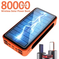 private.♚80000mAh Wireless Solar Power Bank Portable Phone Fast Charging External Charger PowerBank 