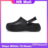 ของแท้พิเศษ Crocs Classic Baya Clog Black Shoes Non-Slip Thick Sole Beach Sandals 208186-001 รองเท้า