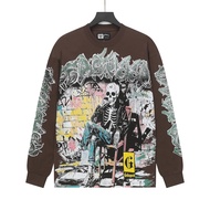 Godspeed Men's T-shirt Long Sleeve Graffiti Skull Streetwear