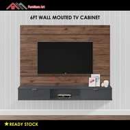 Furniture Art Design 6 Feet Wall Mounted TV Cabinet  / Rak TV  /Almari TV /TV Kabinet /Cabinet TV / Hanging TV Cabinet