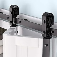 60 inch / 152 cm folding sliding door fitting set for two 28 inches / 71 cm bifold doors, barn door 